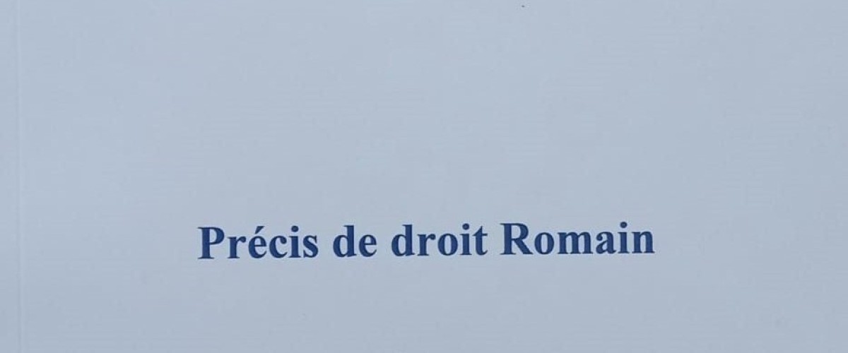 بالفرنسية كتاب القانون الروماني للقاضي أنطوني عيسى الخوري